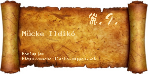 Mücke Ildikó névjegykártya